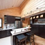 rideaux à l'intérieur du chalet