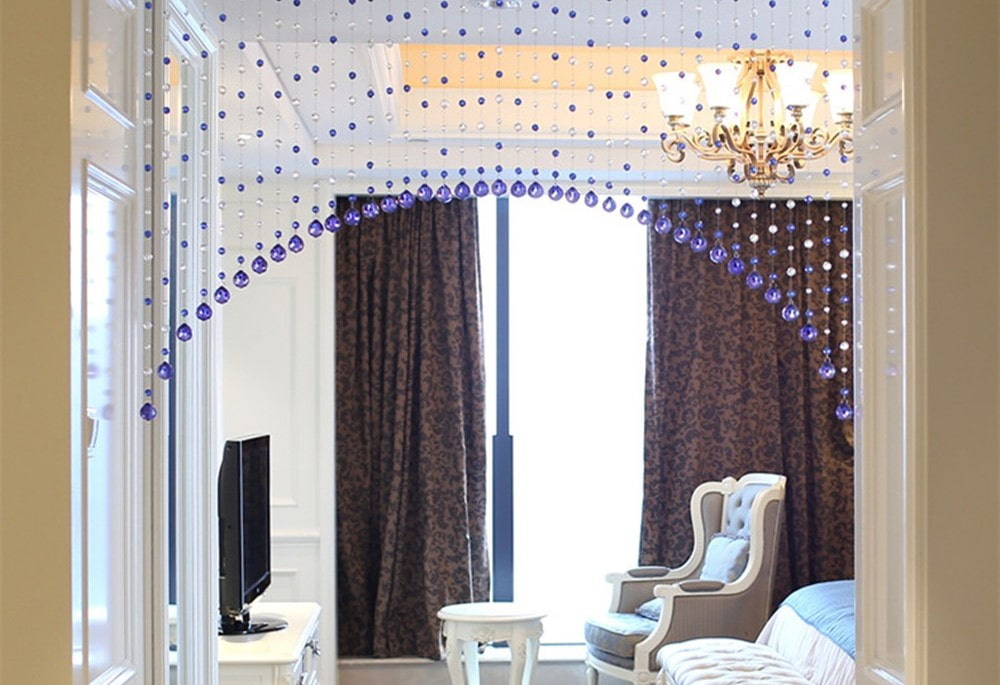 rideaux sur la porte types de décor