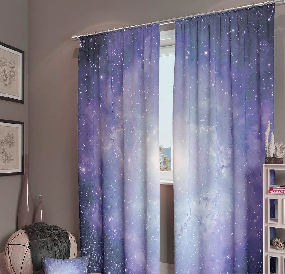 rideaux avec étoiles