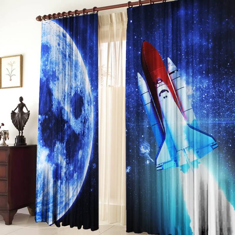 rideaux avec étoiles