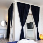 rideaux dans le vestiaire