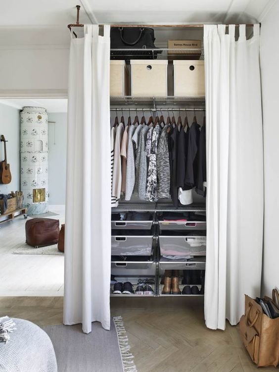 rideaux dans le vestiaire photo