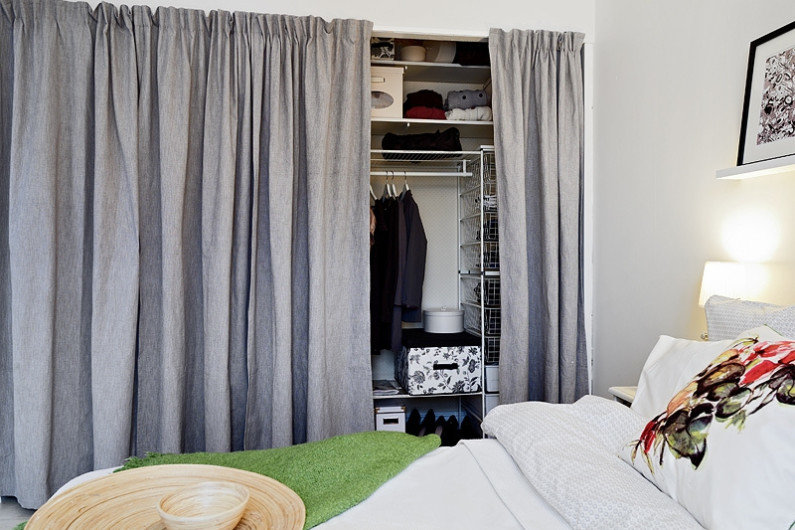 rideaux dans la conception de photo de vestiaire