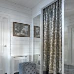 rideaux dans les idées intérieures du vestiaire