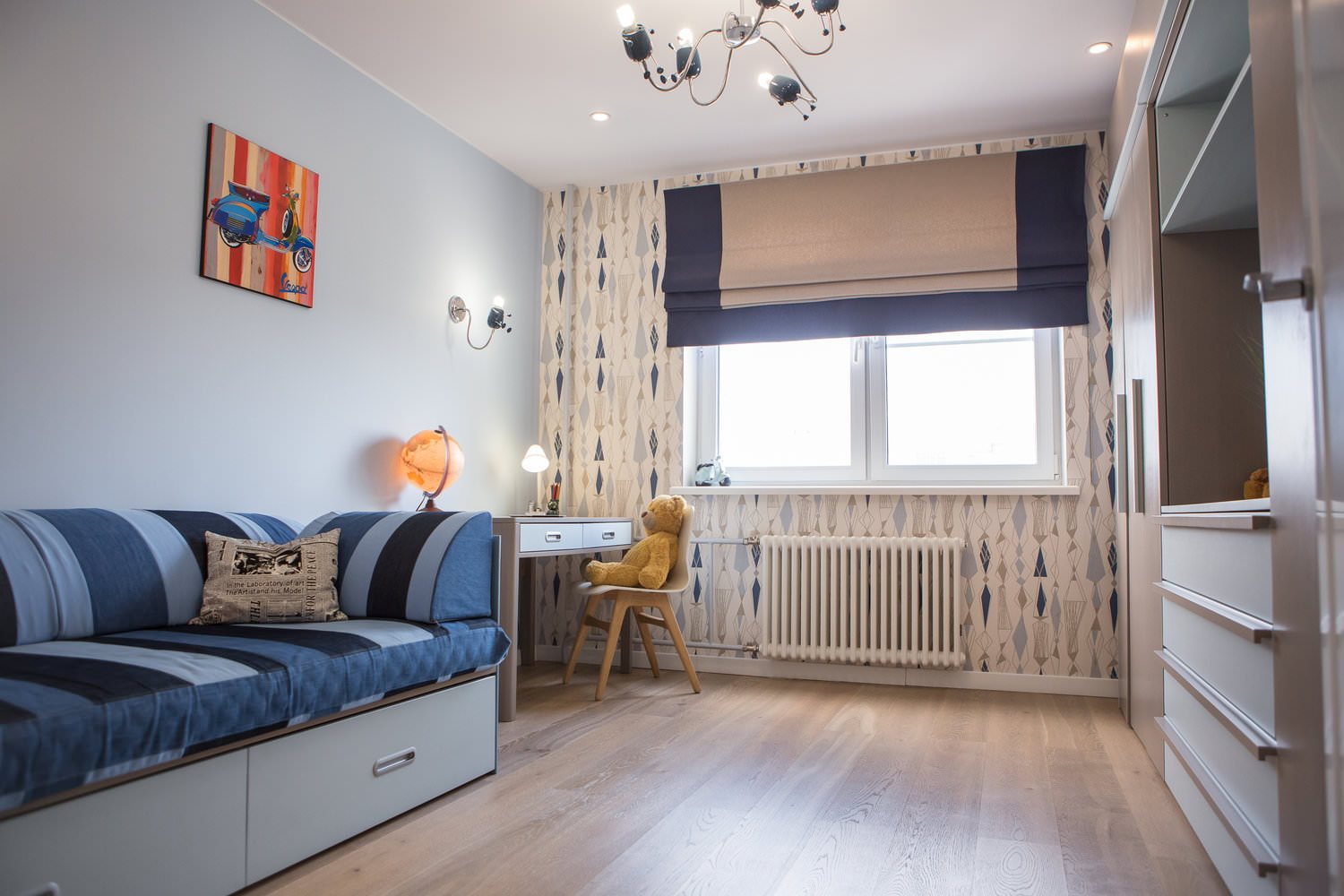 rideaux dans la photo de conception chambre teen boy