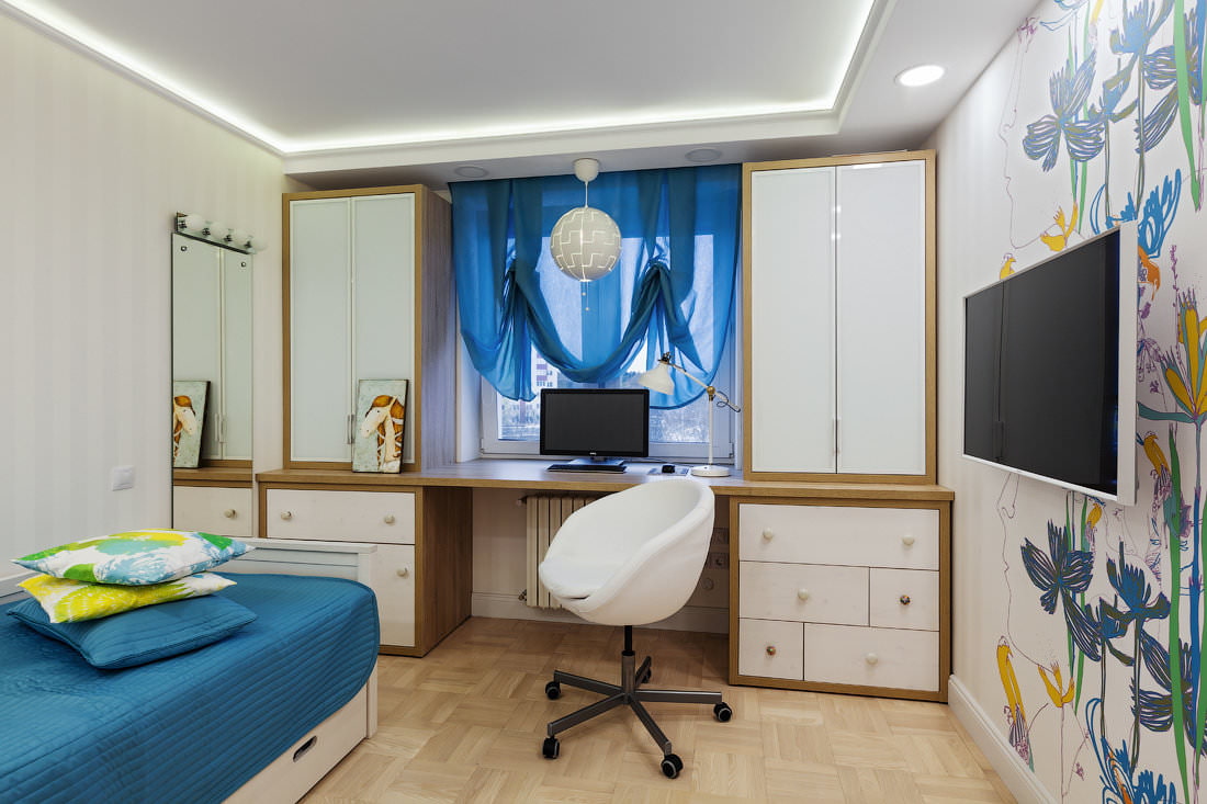 rideaux dans la chambre d'un adolescent idées de design