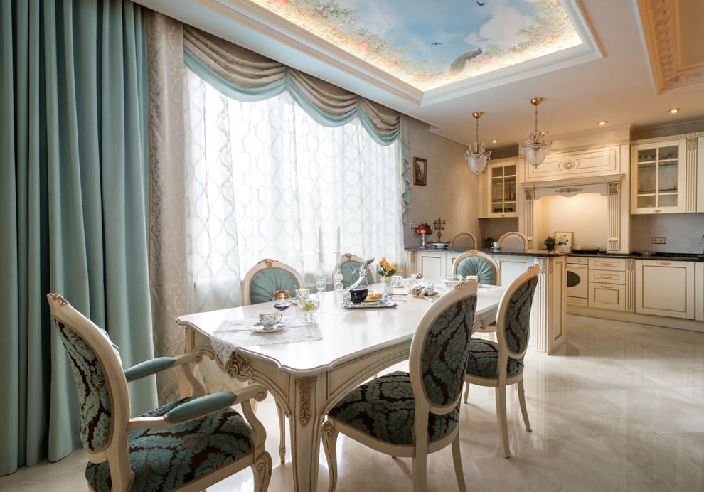 rideaux de draperie pour la cuisine
