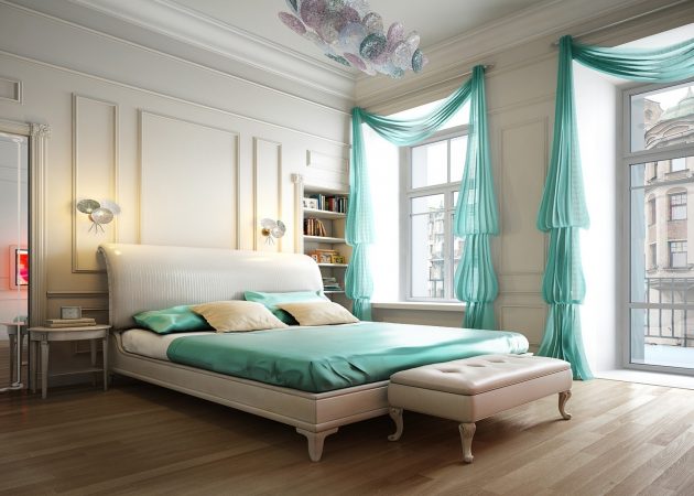 rideaux dans les options de photo de style moderne