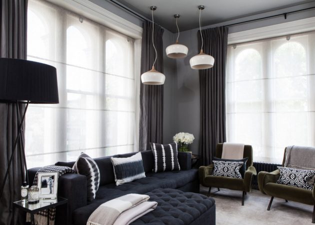 rideaux dans une décoration photo de style moderne