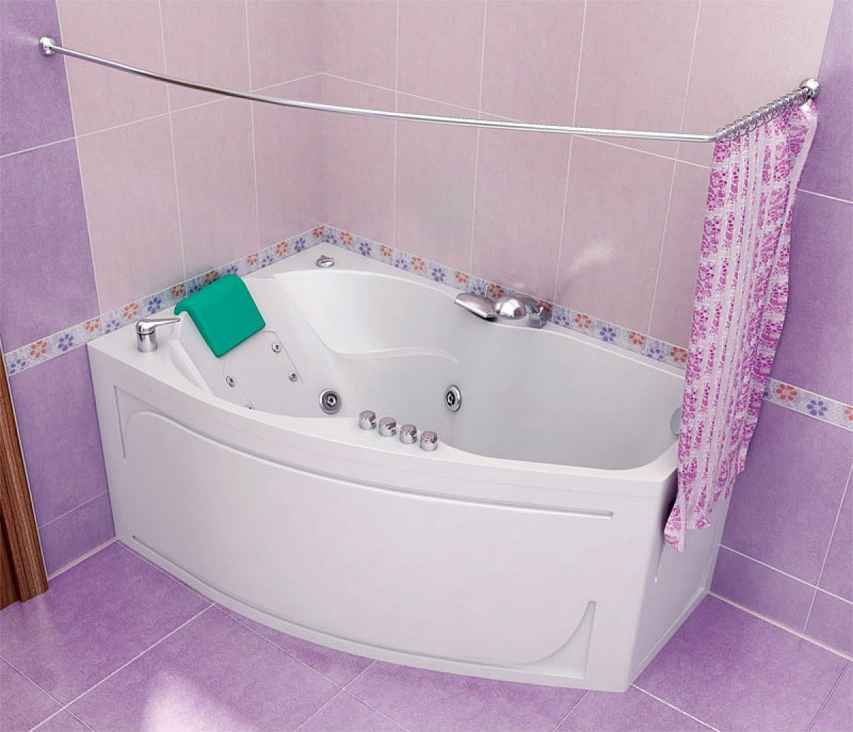 rideaux dans la salle de bain