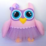hibou oreiller décoration