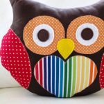 hibou oreiller décoration photo