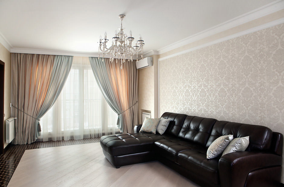 rideaux modernes dans le salon