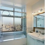 rideau de verre pour la décoration de la salle de bain