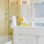 rideau de verre pour les idées de design de salle de bain
