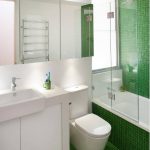 rideau de verre pour la photo de la salle de bain