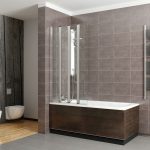 rideaux d'angle en verre pour la salle de bain