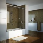 rideau de verre pour la salle de bain