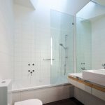 rideau de verre pour idées de salle de bain