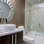 rideau de verre pour idées de décoration de salle de bain