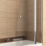 rideau de verre pour idées de salle de bain
