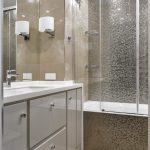rideau de verre pour les idées d'intérieur de salle de bain