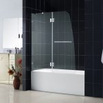 rideaux d'angle en verre pour la photo de la salle de bain