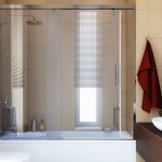 rideau de verre pour la salle de bain