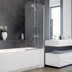 rideau de verre pour la salle de bain