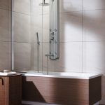 rideaux d'angle en verre pour les idées d'options de salle de bain