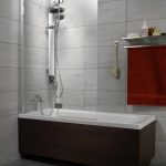 rideaux d'angle en verre pour la salle de bain