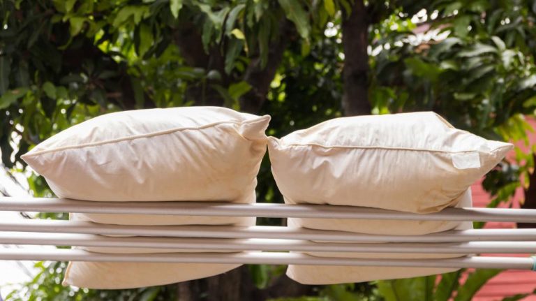séchage des coussins de bambou
