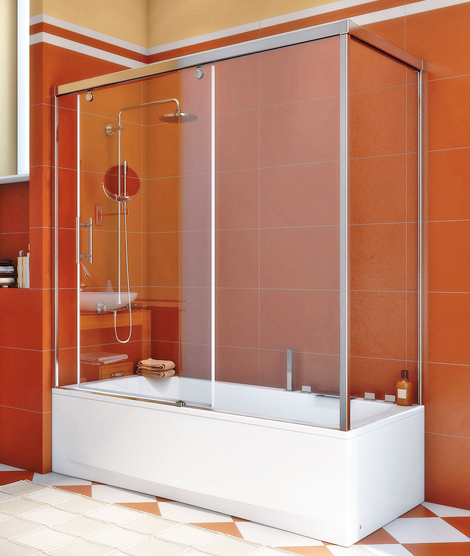 rideaux d'angle pour la salle de bain