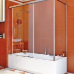 rideaux d'angle de salle de bain