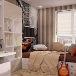 rideaux dans la chambre d'un garçon adolescent élégant
