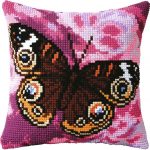 papillon broderie au point de croix