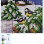photo de décor de broderie au point de croix