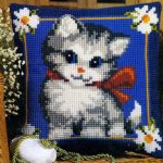 décor de photo de broderie de point de croix