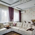 idées de design de plafond suspendu et de rideaux