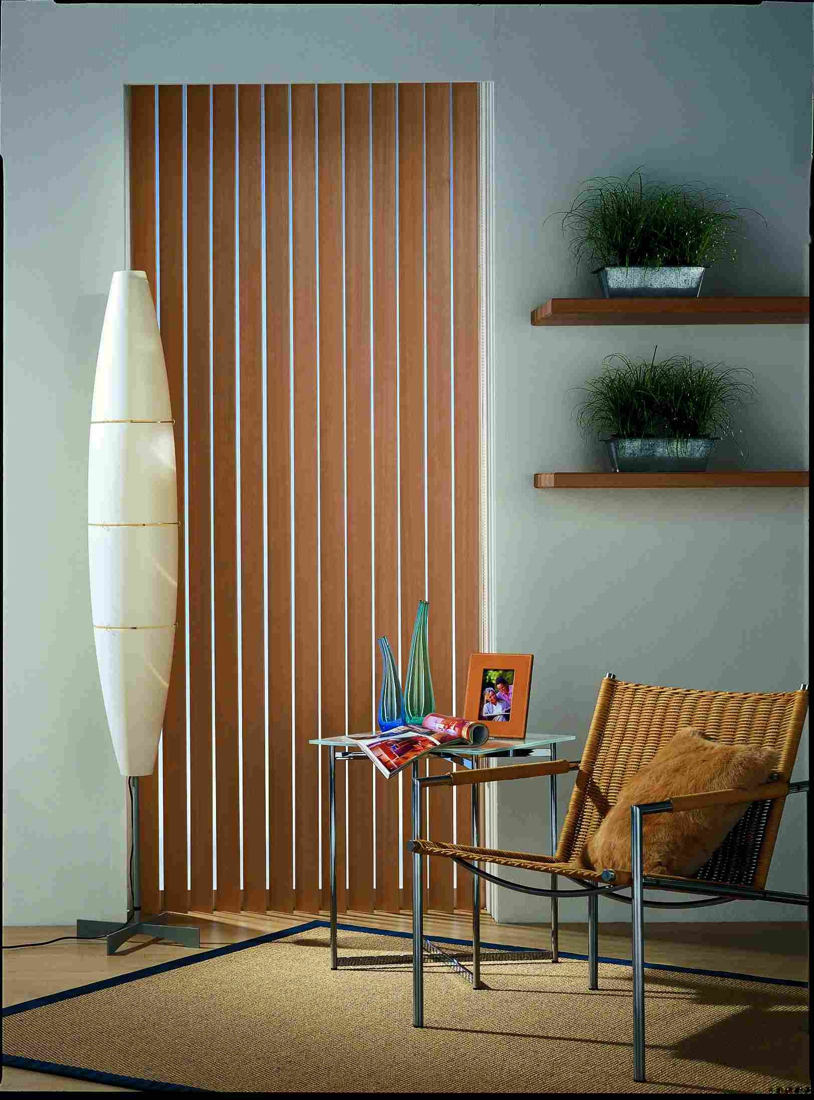 wooden door curtains